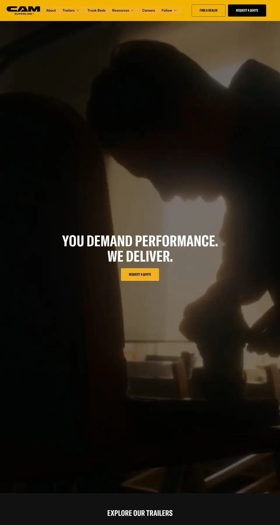 Cam Superline website screenshot