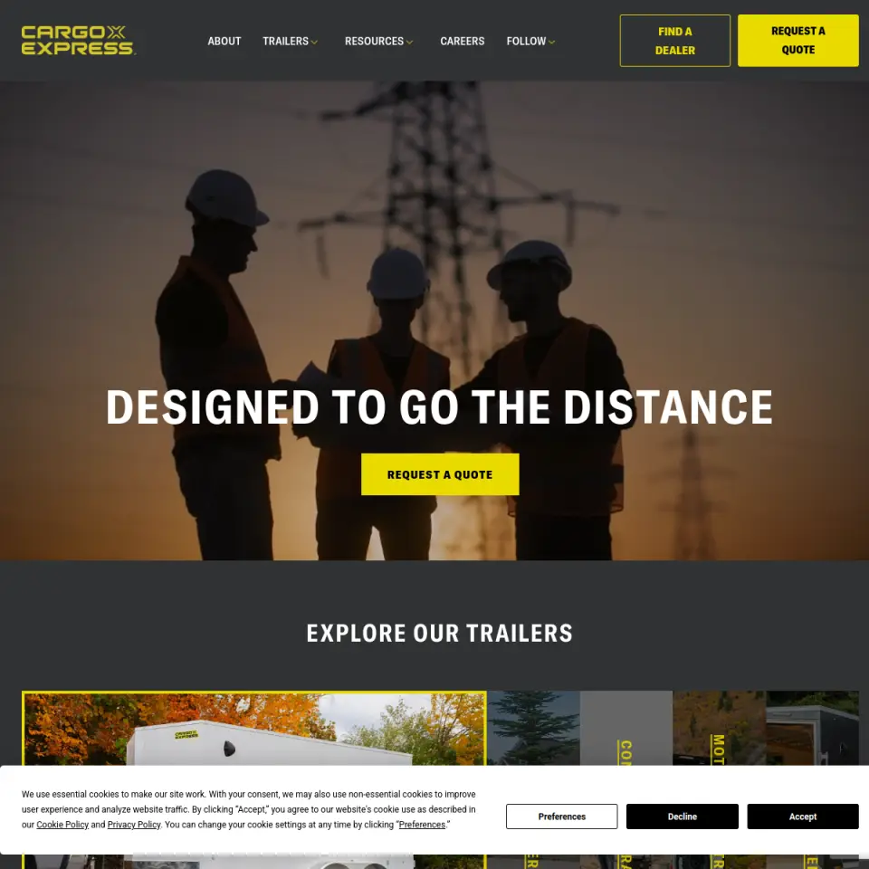 Cargo Express website screenshot