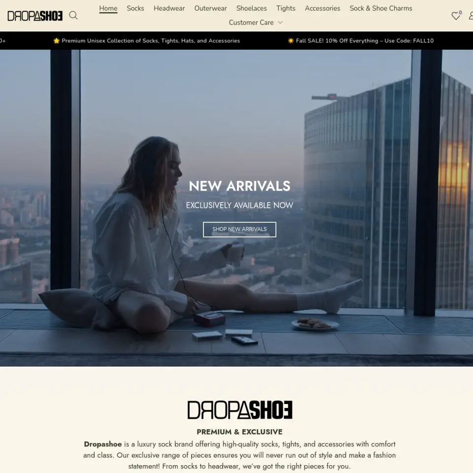 Drop A Shoe website screenshot