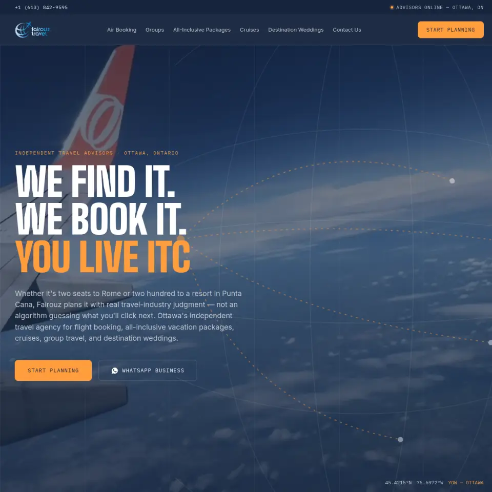 Fairouz Travel website screenshot