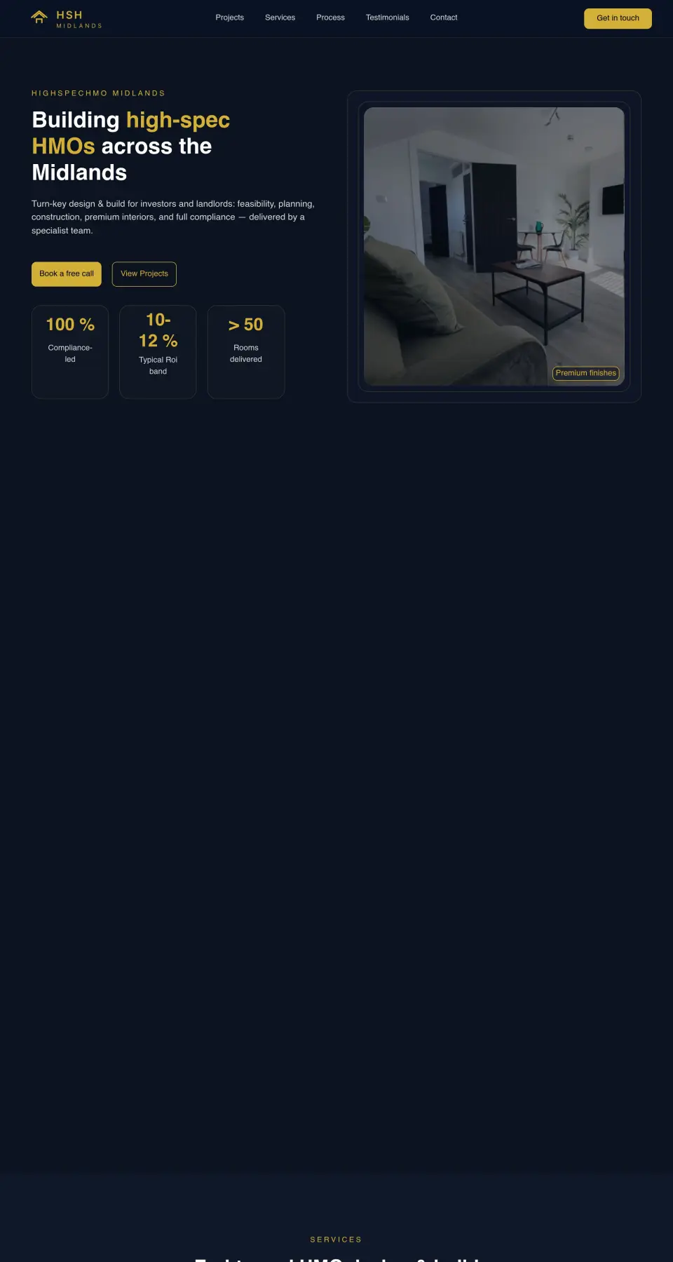 HSH Midlands website screenshot