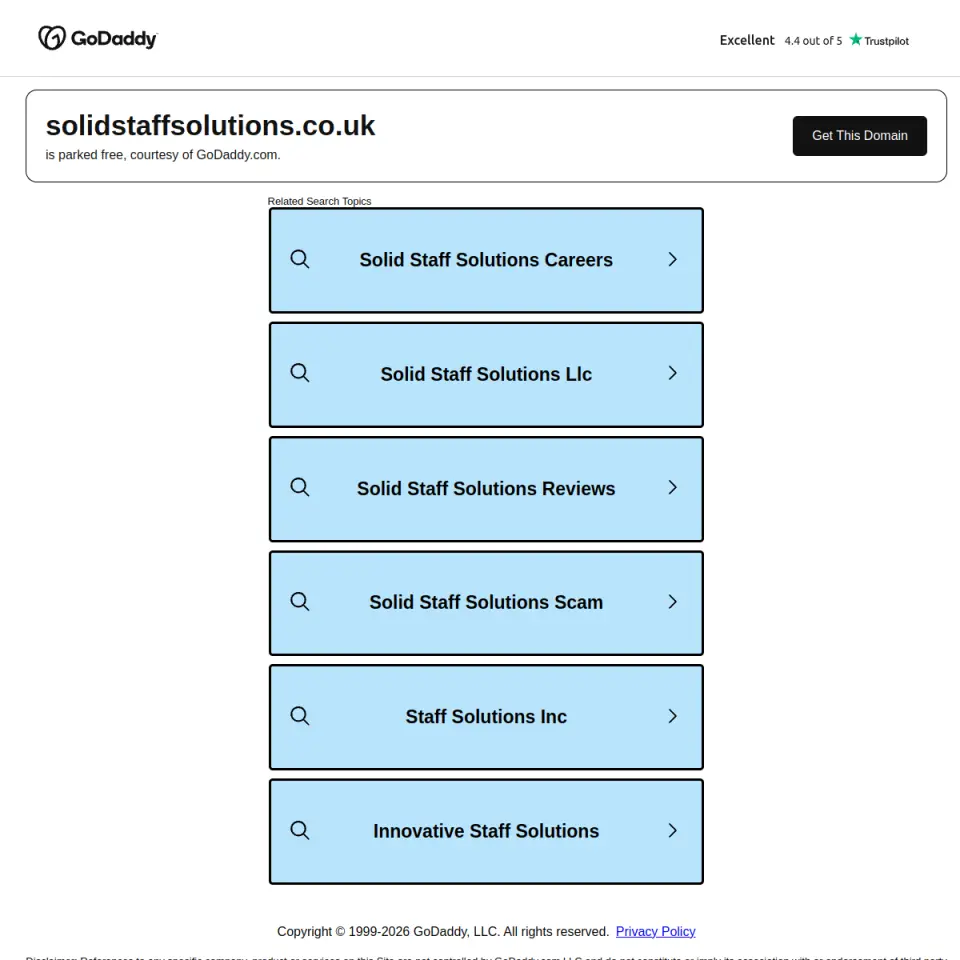 Solid Staff Solutions website screenshot